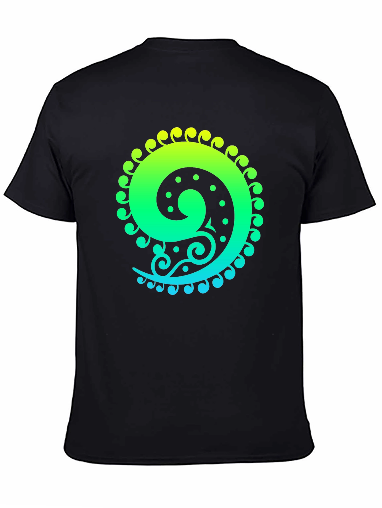 Spiral Graphic Tee - Black Cotton Blend