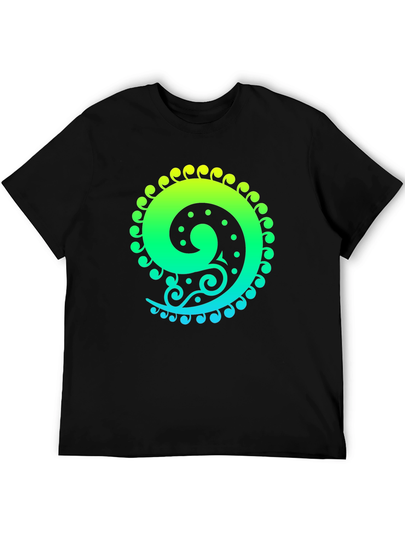 Spiral Graphic Tee - Black Cotton Blend