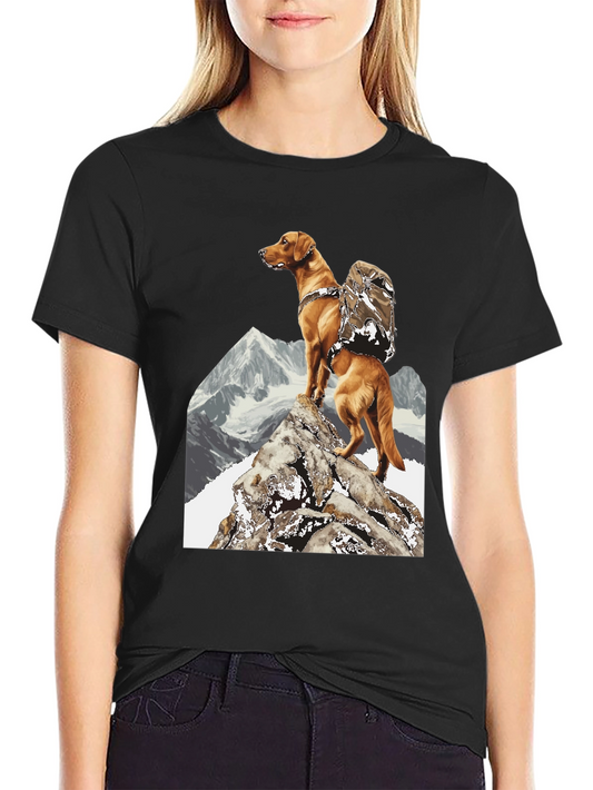 Hiking Dog Graphic Tee - Adventure Ready!