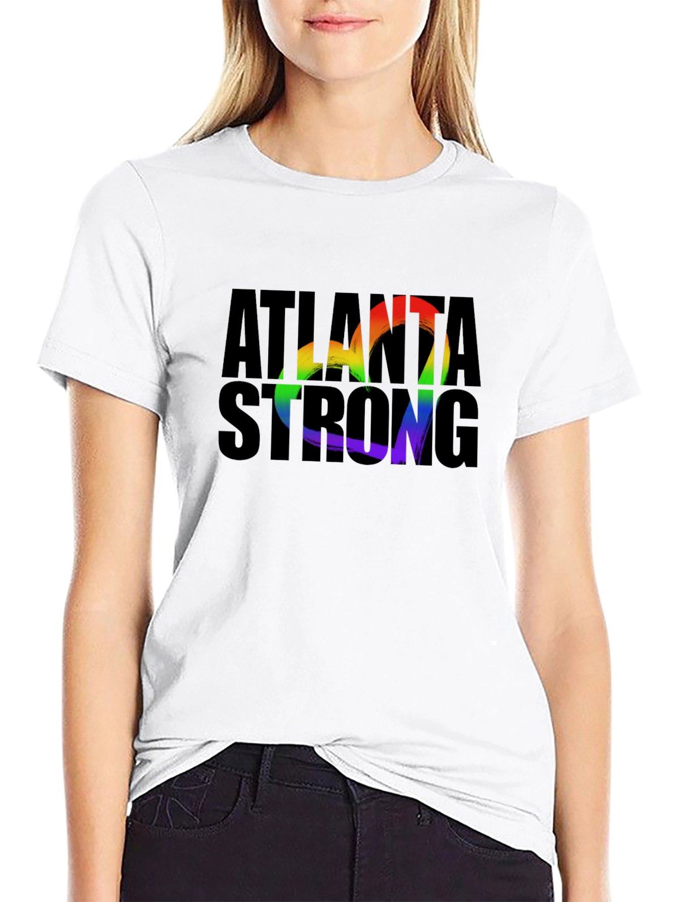 Atlanta Strong Rainbow Heart T-Shirt