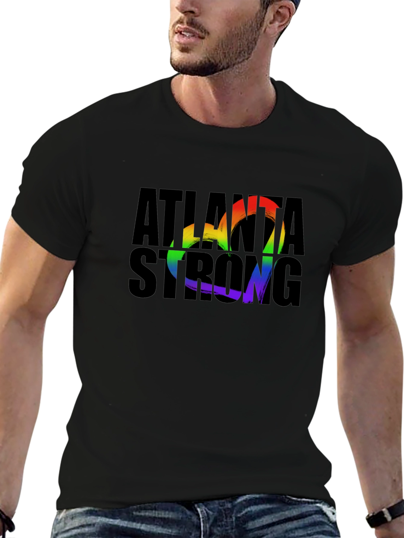 Atlanta Strong Rainbow Heart T-Shirt