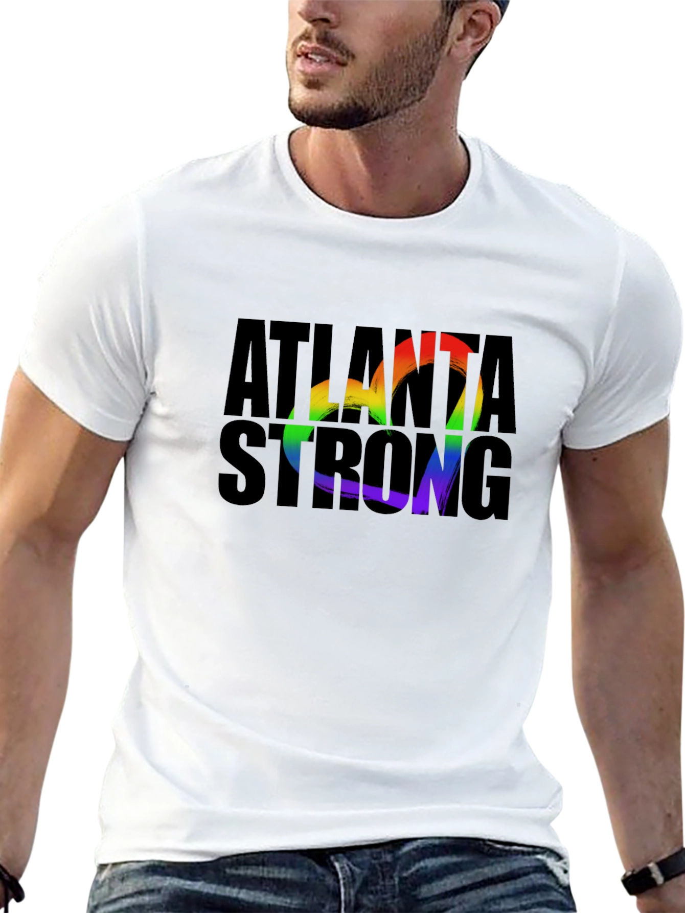 Atlanta Strong Rainbow Heart T-Shirt