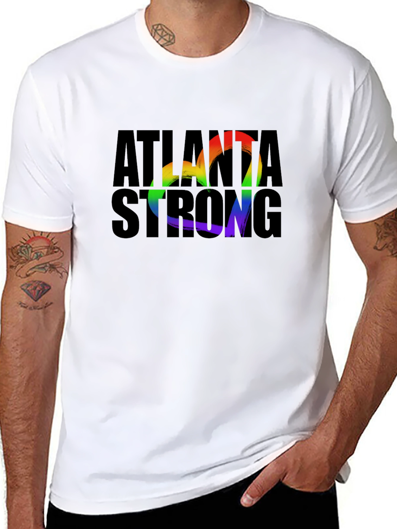 Atlanta Strong Rainbow Heart T-Shirt