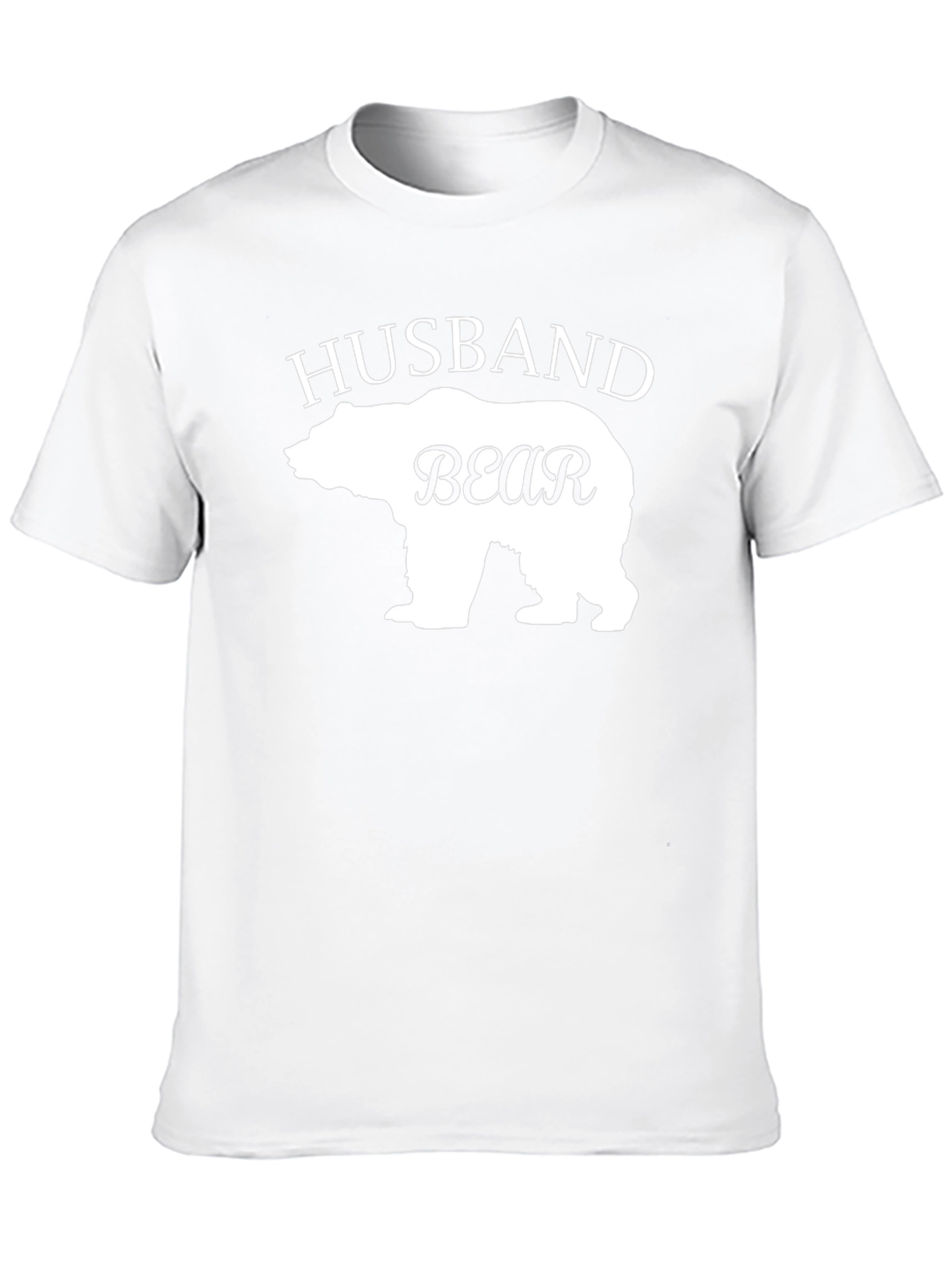 Husband Bear Graphic Tee - Black Cotton Blend