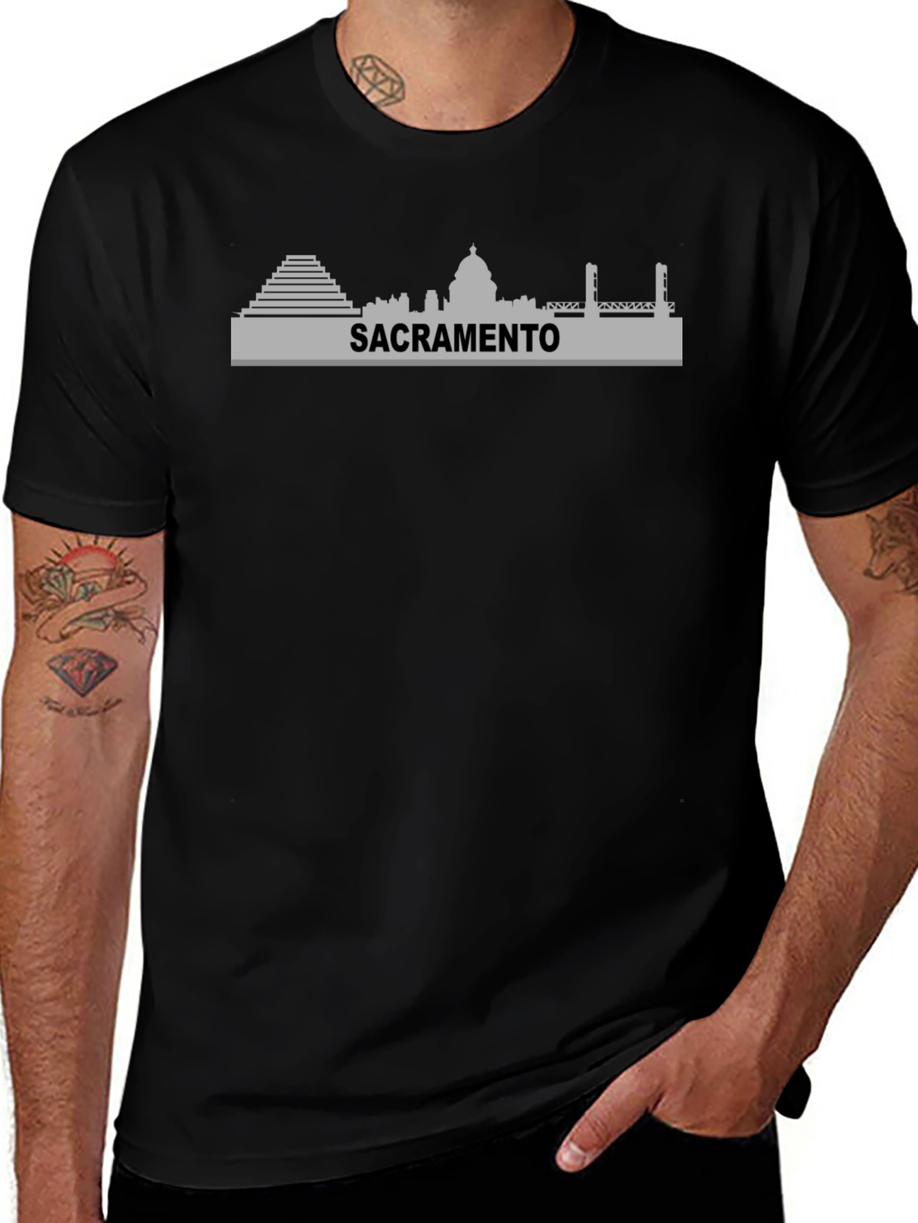 Sacramento Skyline Graphic Tee - City Pride Shirt
