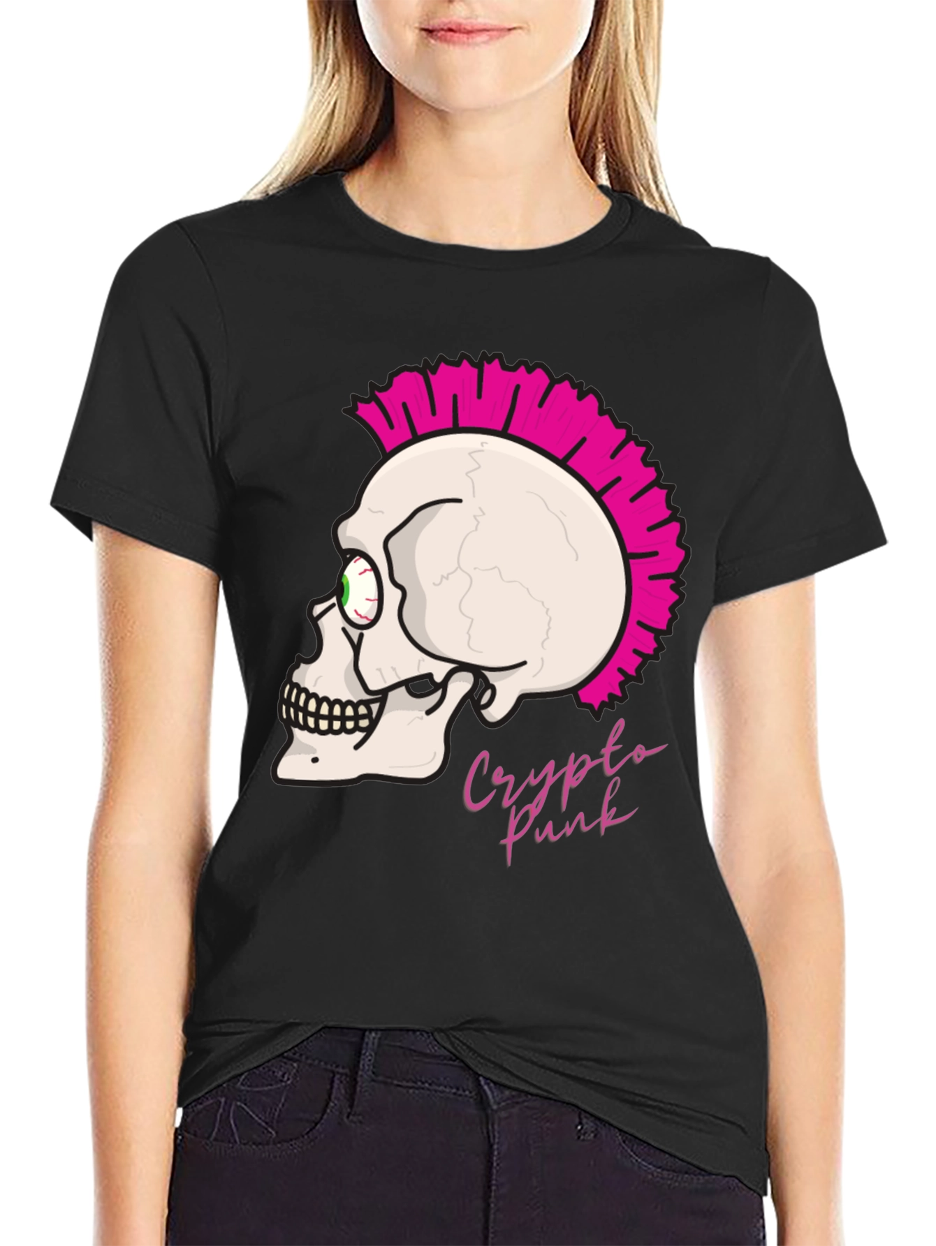 Crypto Punk Skull T-Shirt - Bold Graphic Tee