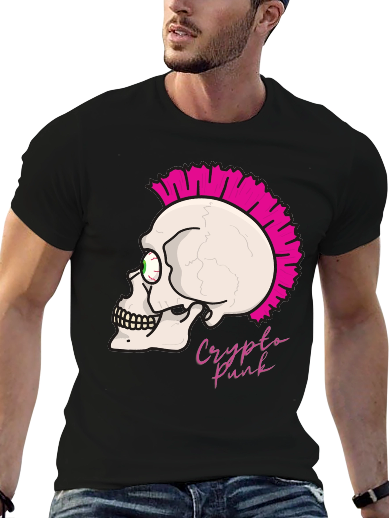 Crypto Punk Skull T-Shirt - Bold Graphic Tee