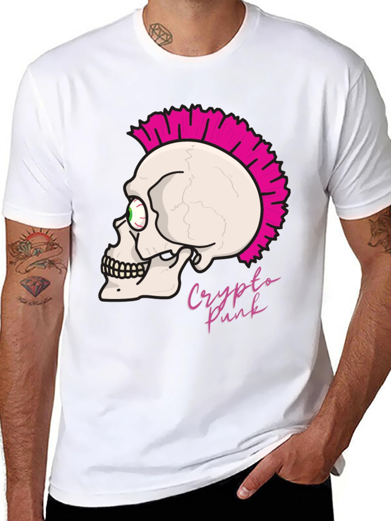 Crypto Punk Skull T-Shirt - Bold Graphic Tee