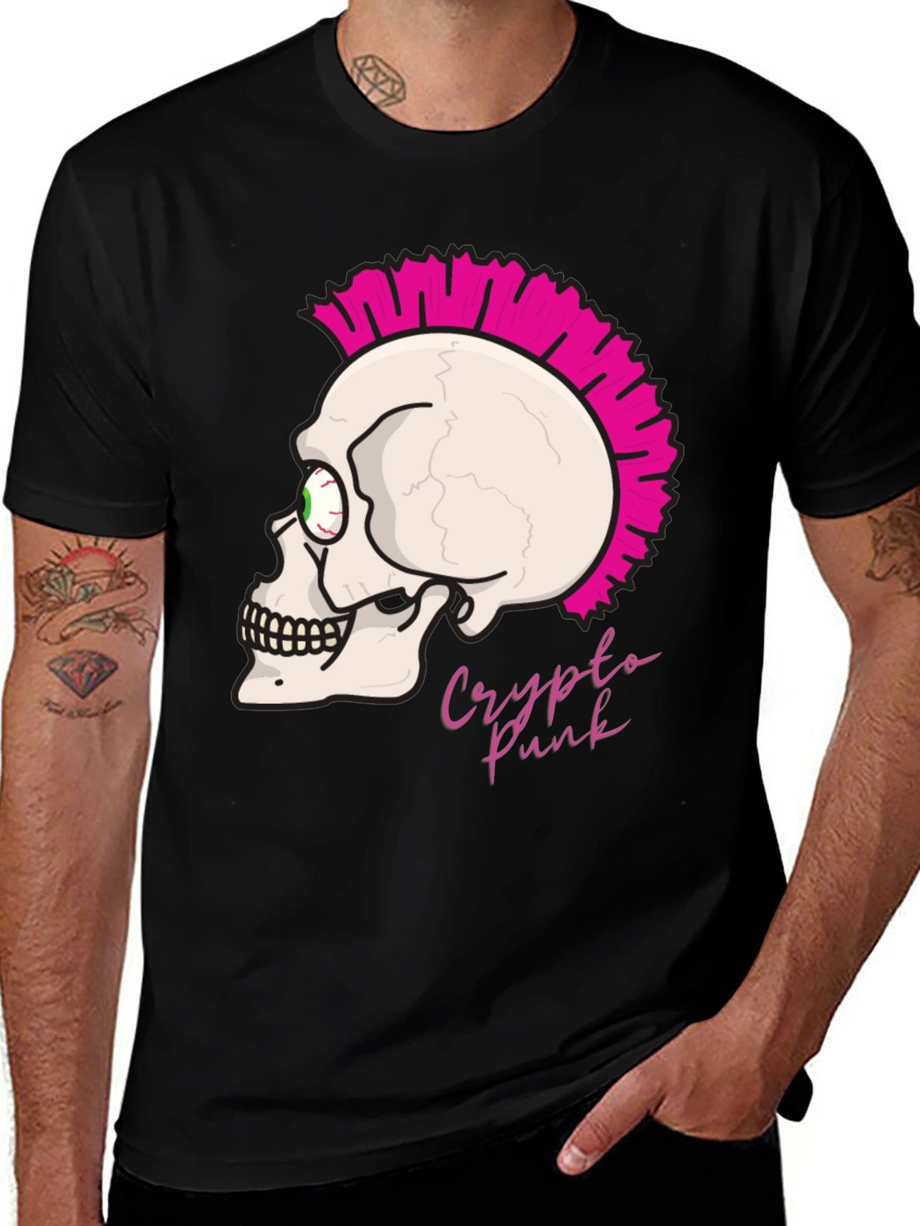 Crypto Punk Skull T-Shirt - Bold Graphic Tee