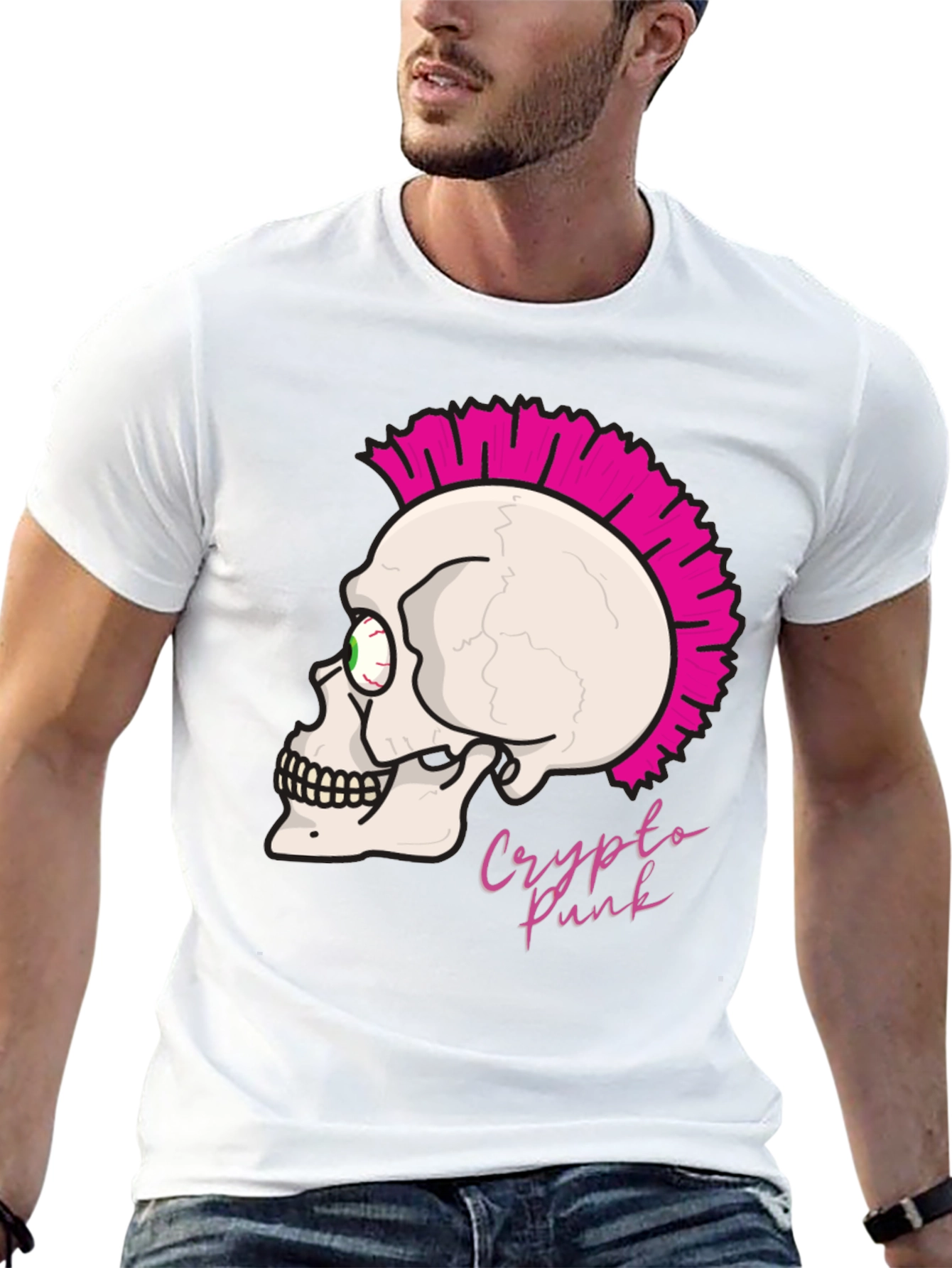 Crypto Punk Skull T-Shirt - Bold Graphic Tee