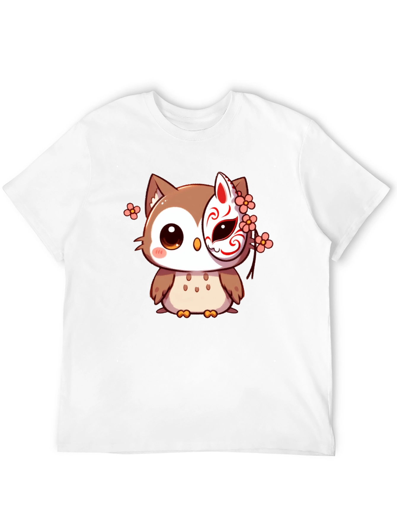 Owl Mask Black T-Shirt - Anime Style