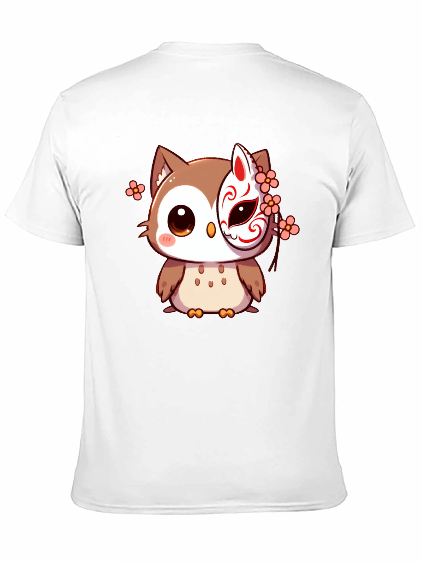 Owl Mask Black T-Shirt - Anime Style