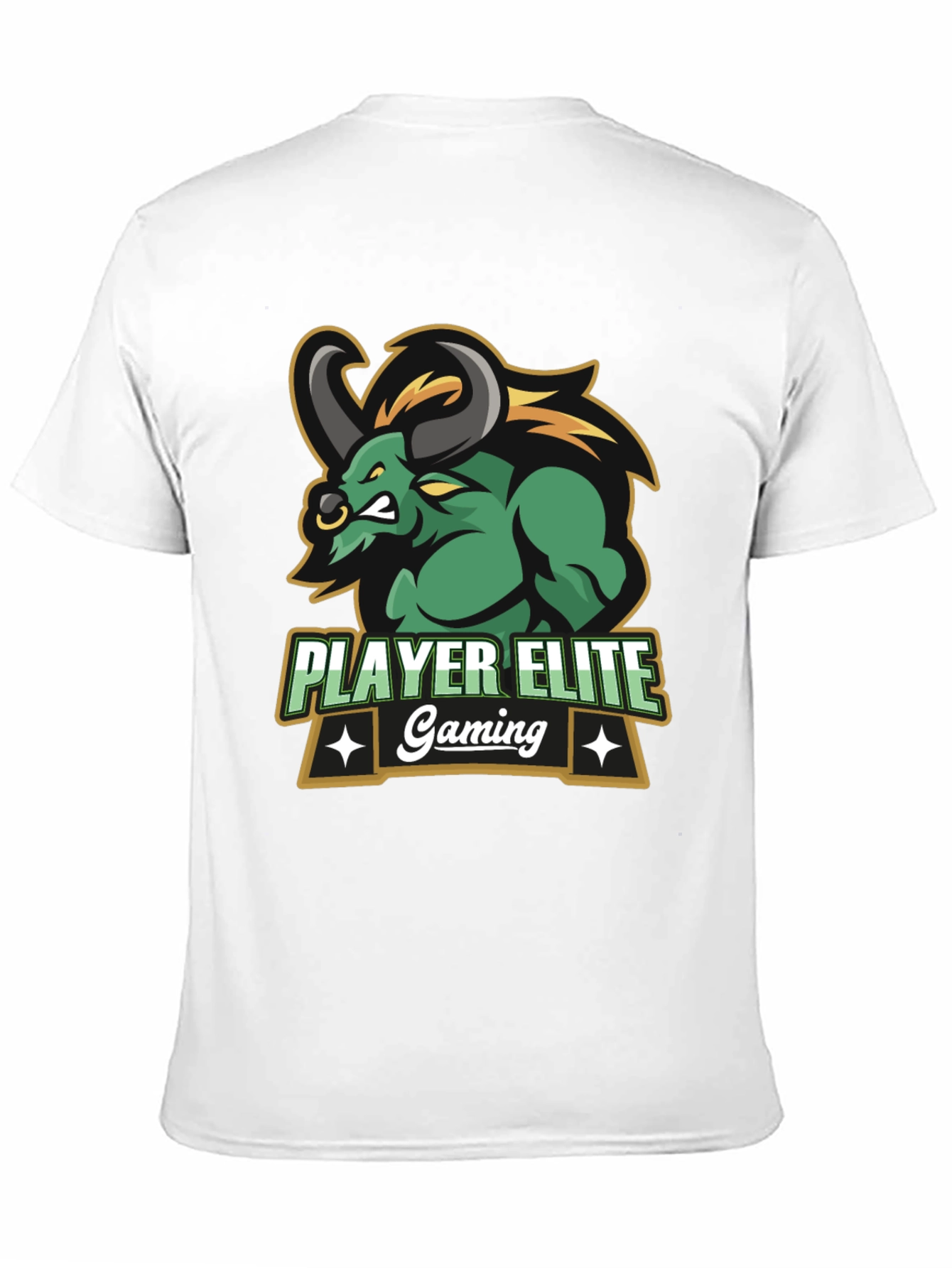 Player Elite Gaming T-Shirt - Black Bull Logo Tee
