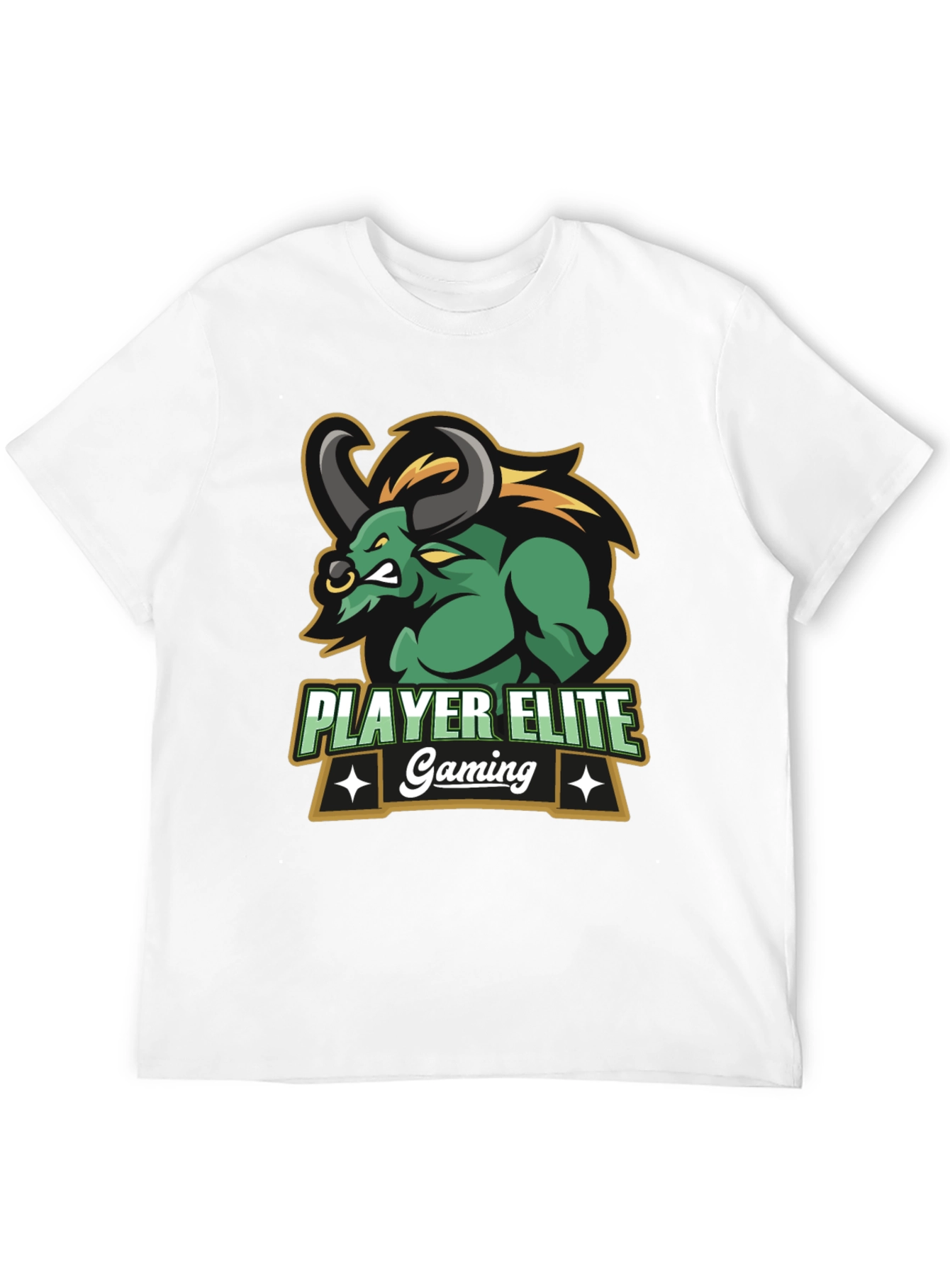 Player Elite Gaming T-Shirt - Black Bull Logo Tee