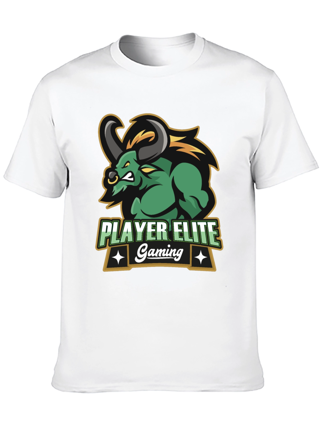 Player Elite Gaming T-Shirt - Black Bull Logo Tee