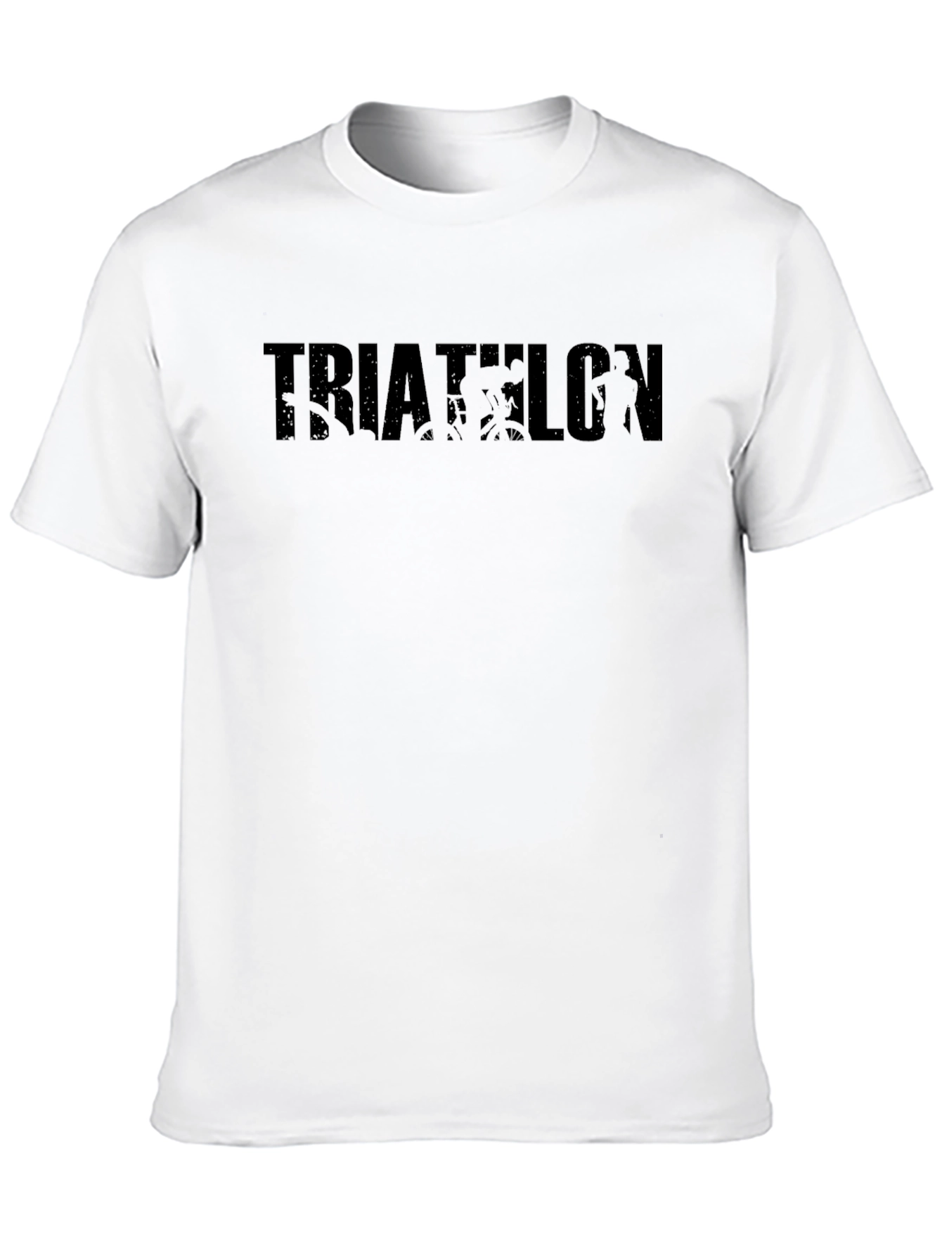 Triathlon Athlete Black Graphic T-Shirt