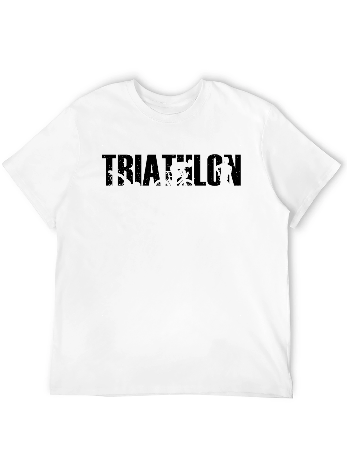 Triathlon Athlete Black Graphic T-Shirt