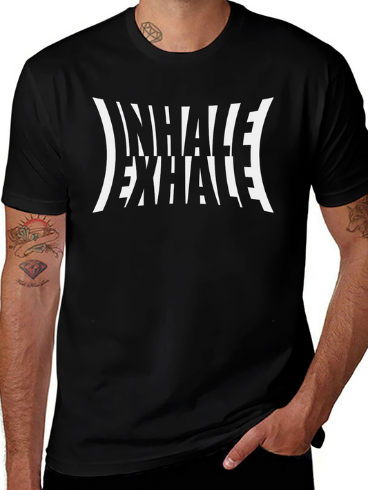 Inhale Exhale Graphic Tee - Trendy Comfort