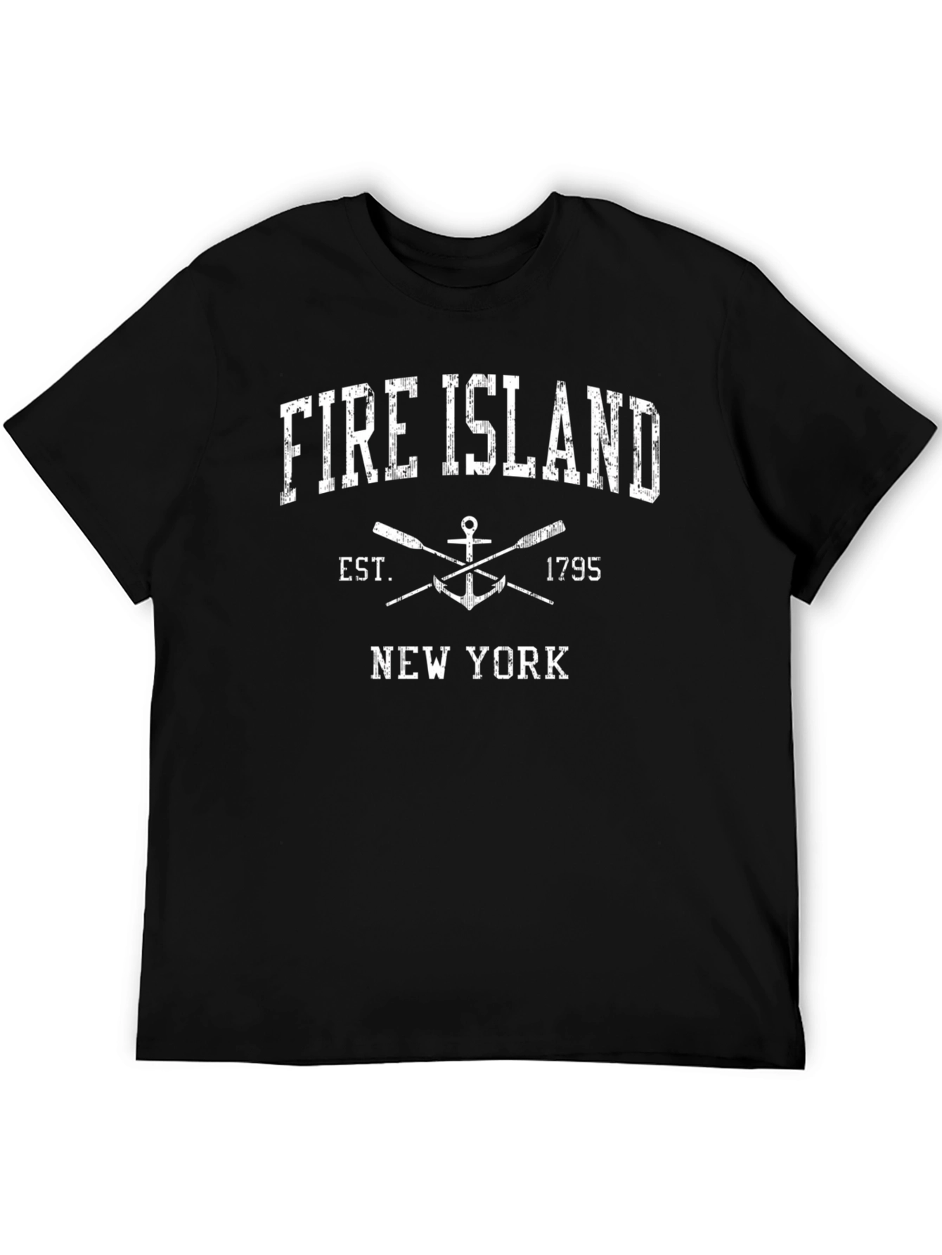 Fire Island New York Black T-Shirt