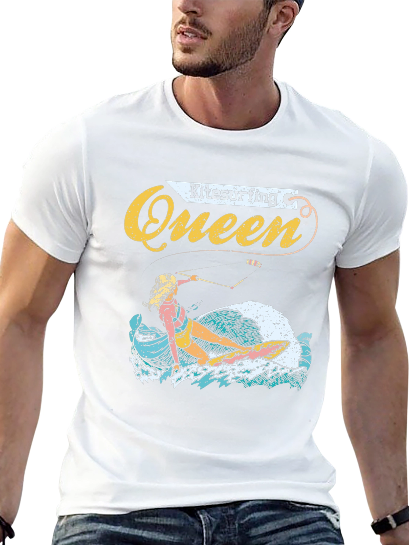 Kitesurfing Queen Graphic Tee - Black Unisex T-Shirt