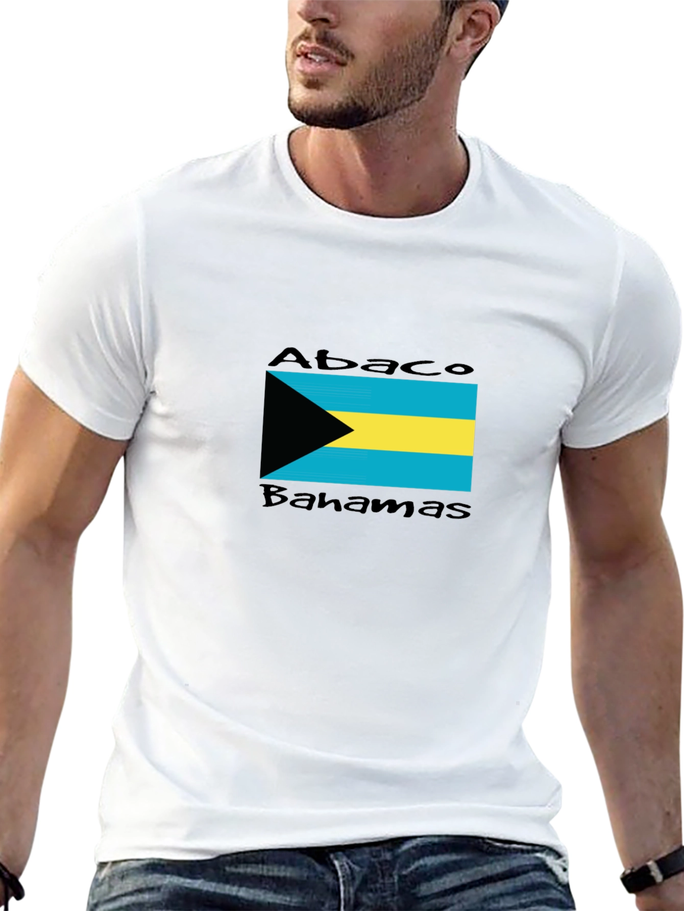 Abaco Bahamas Flag Graphic T-Shirt