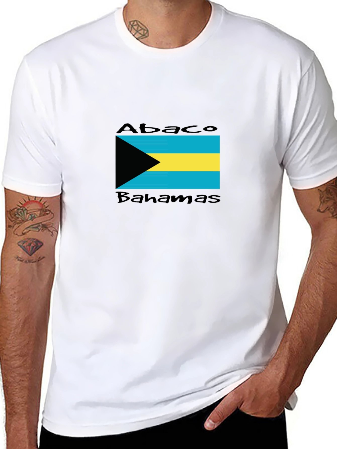 Abaco Bahamas Flag Graphic T-Shirt