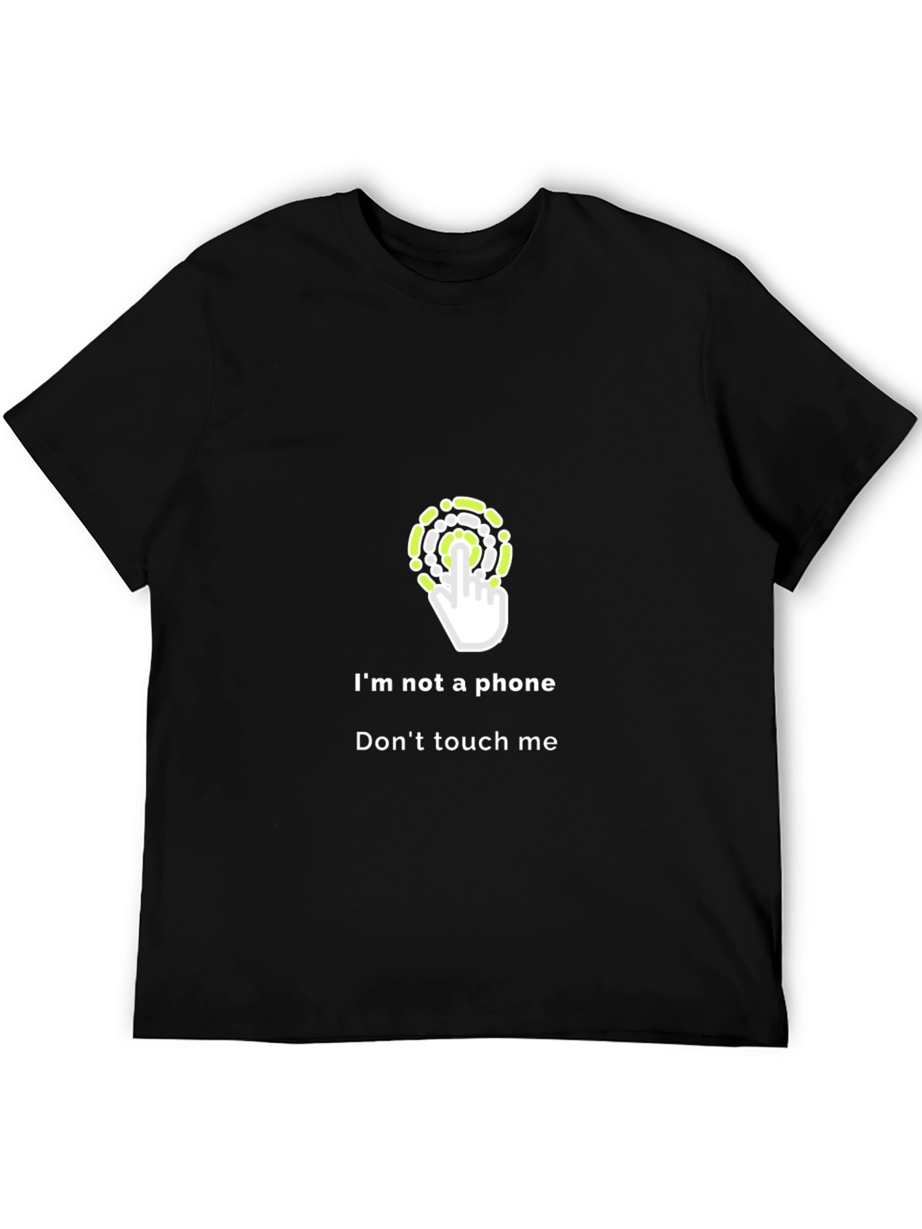 Funny Dont Touch Me T-Shirt - Anti-Phone Black Tee