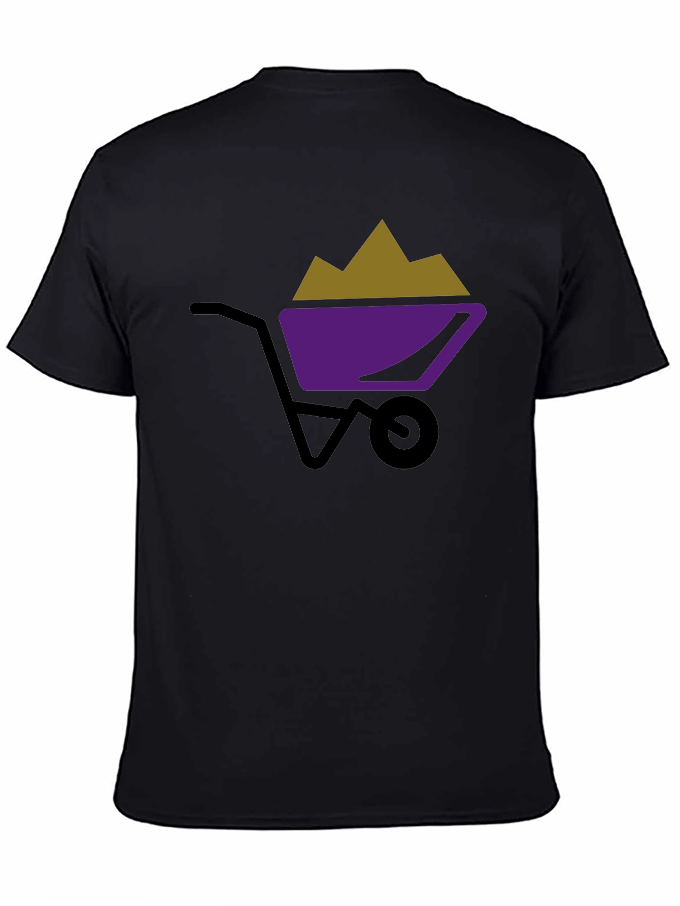Wheelbarrow Graphic Tee - Black Cotton Shirt