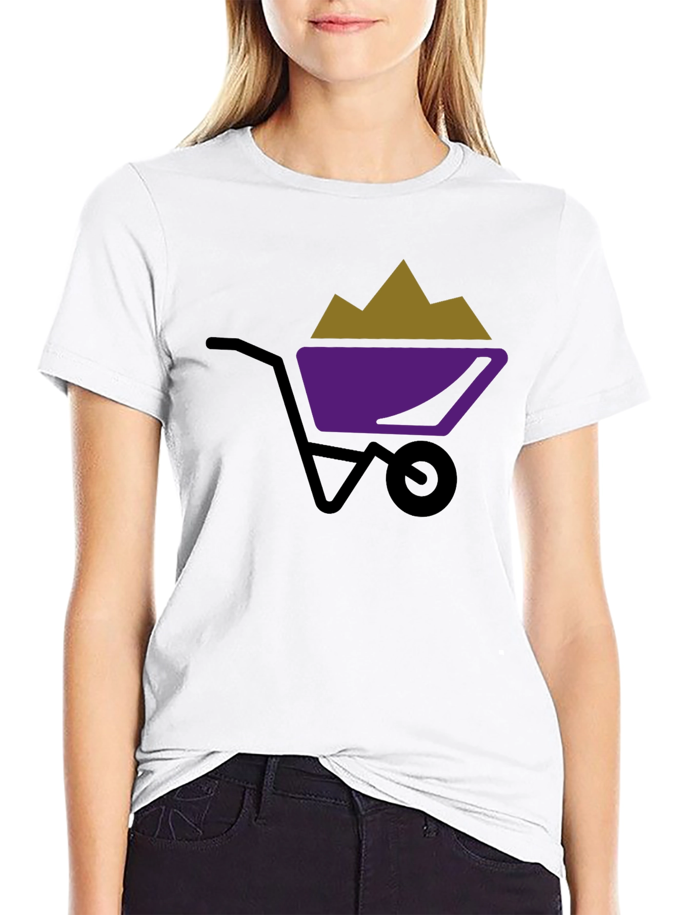 Wheelbarrow Graphic Tee - Black Cotton Shirt
