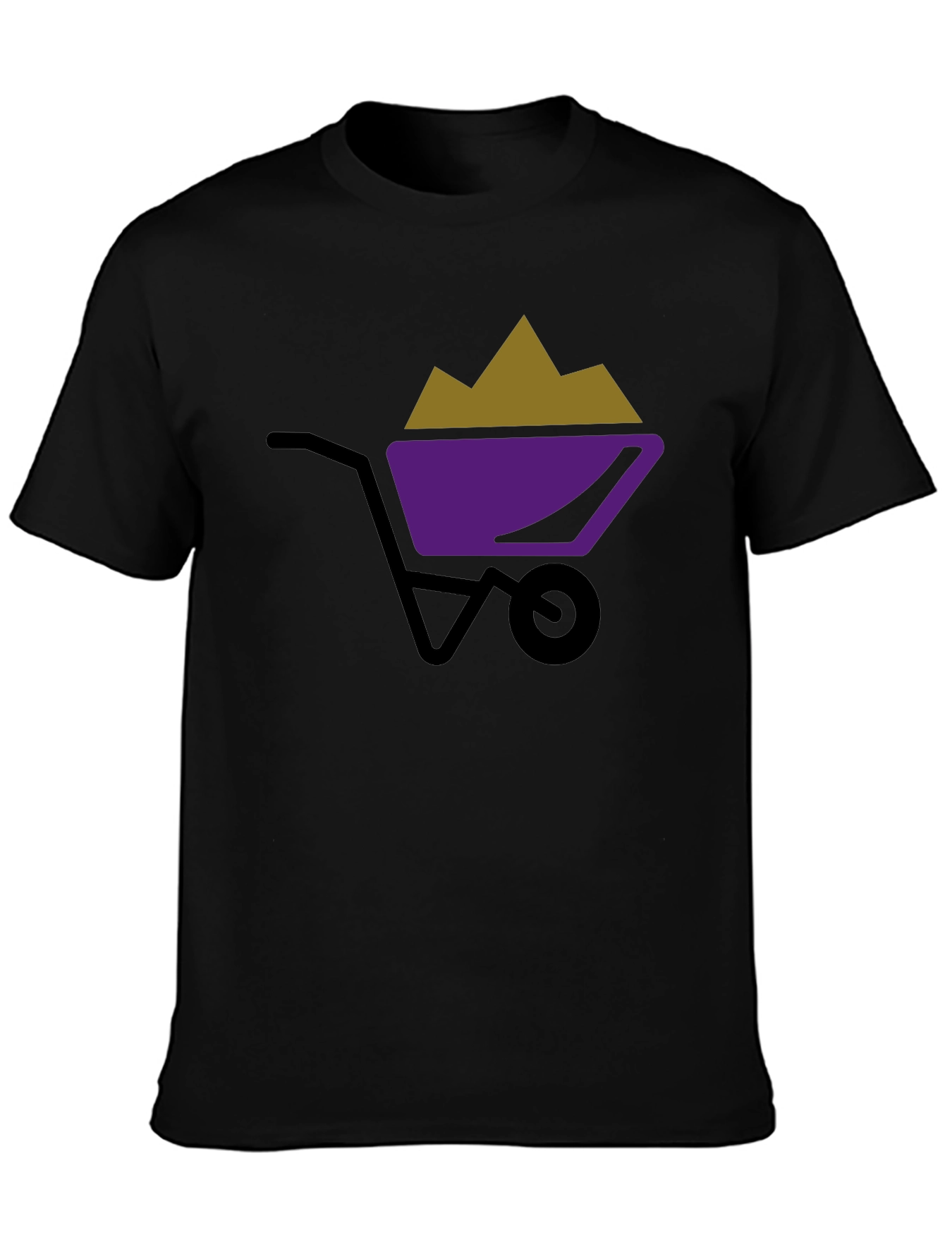 Wheelbarrow Graphic Tee - Black Cotton Shirt