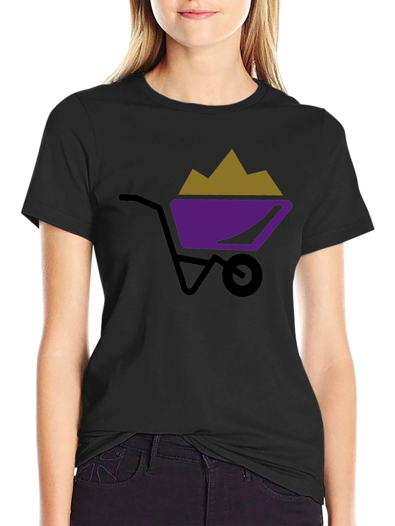 Wheelbarrow Graphic Tee - Black Cotton Shirt