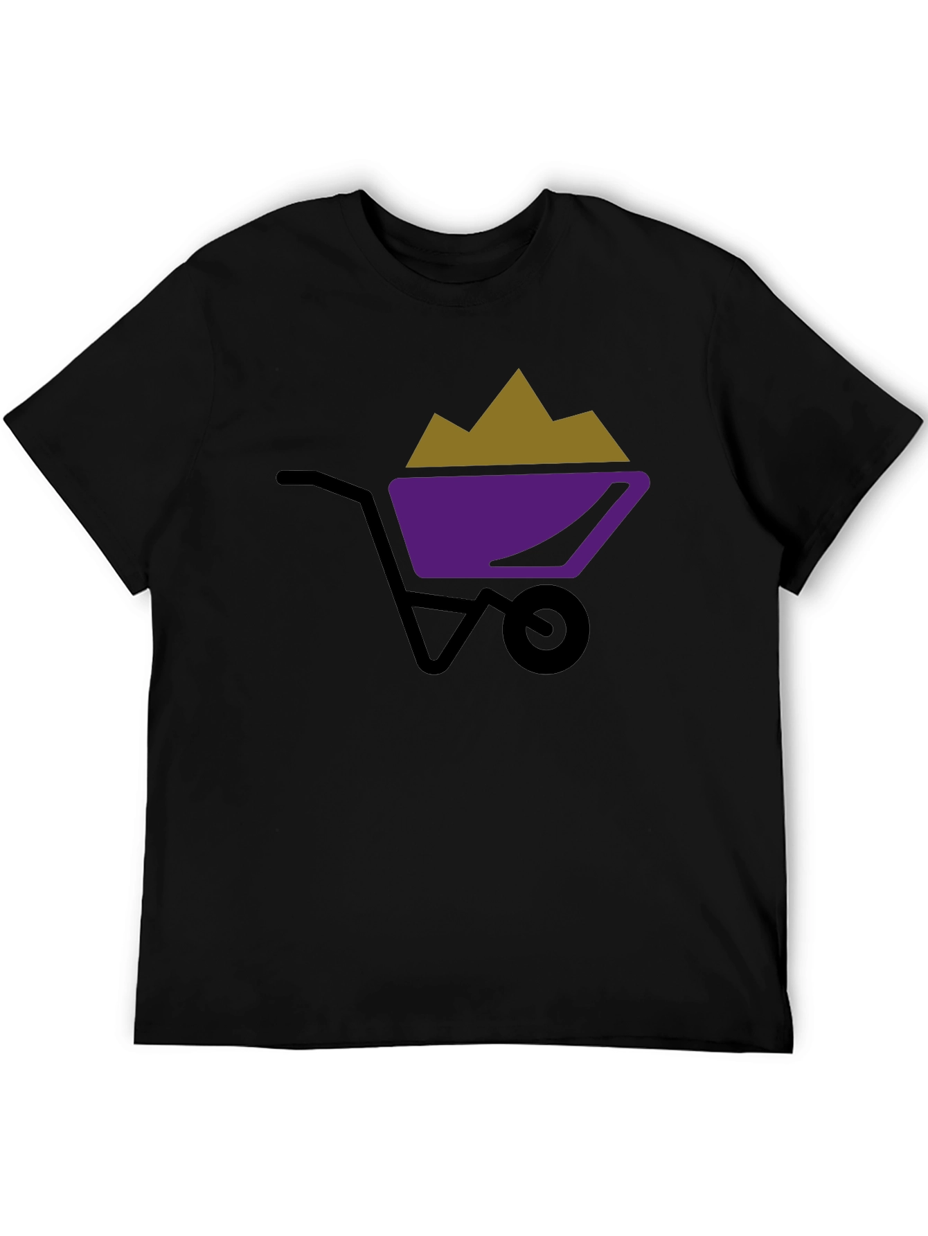 Wheelbarrow Graphic Tee - Black Cotton Shirt