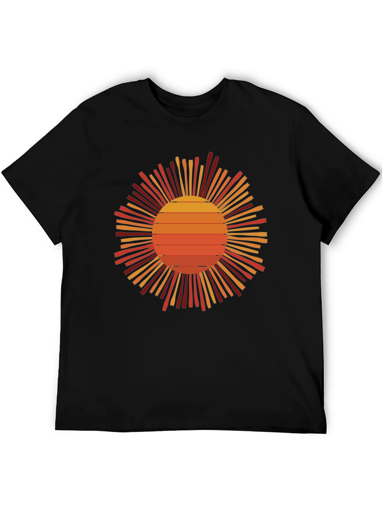 Retro Sunset Graphic Tee - Black