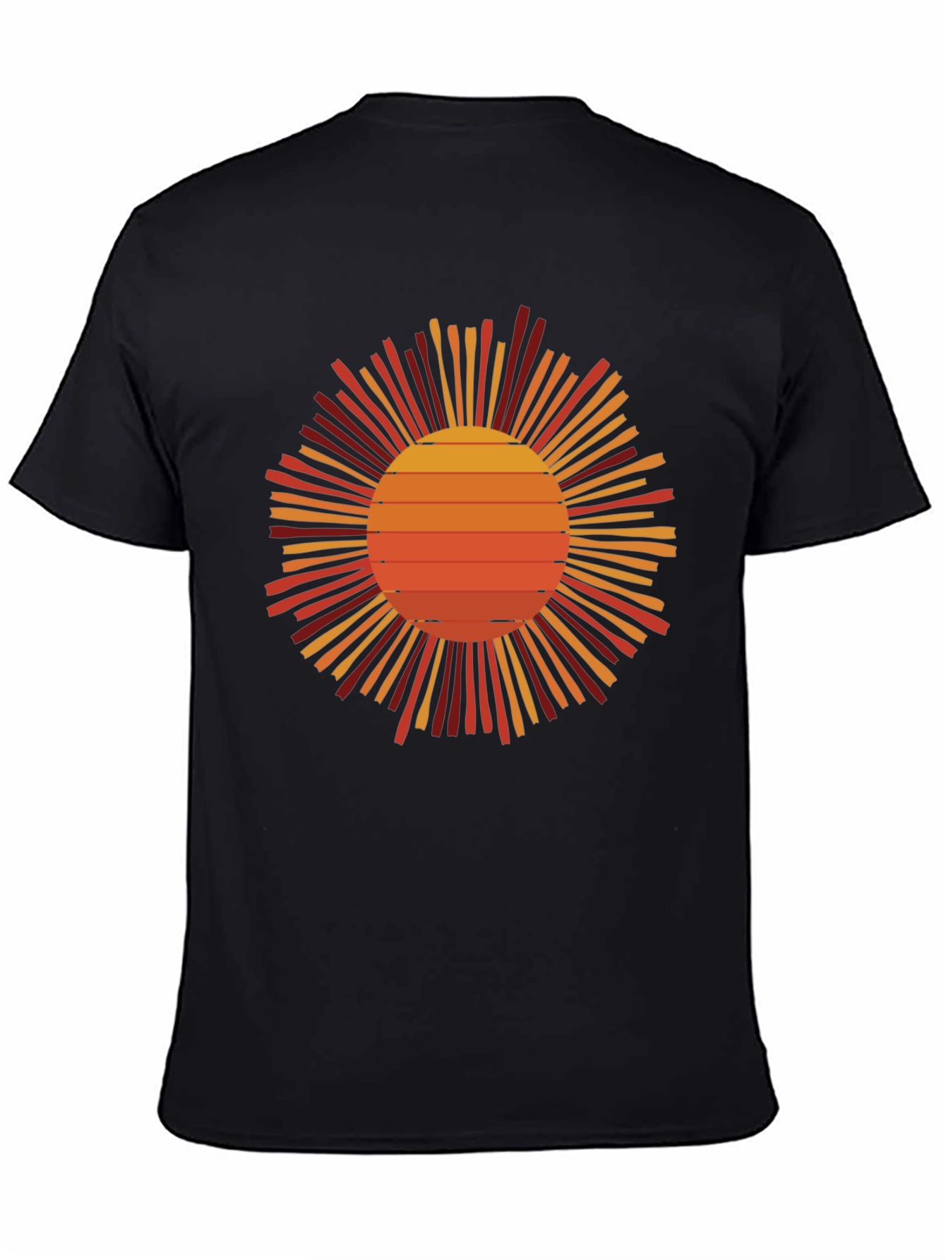 Retro Sunset Graphic Tee - Black