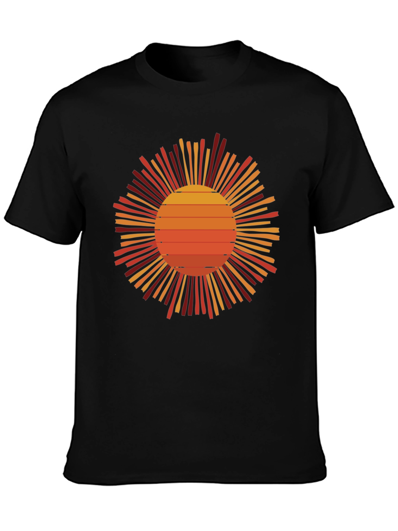Retro Sunset Graphic Tee - Black