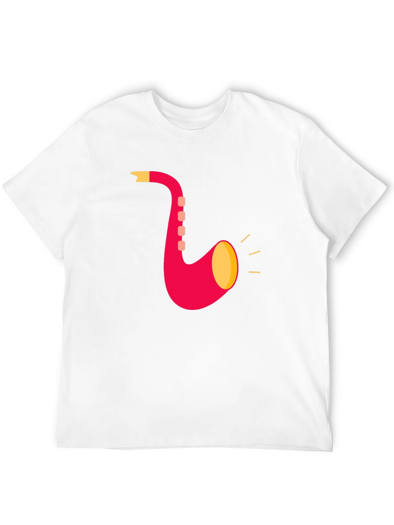 Saxophone Graphic T-Shirt - Black Cotton Tee