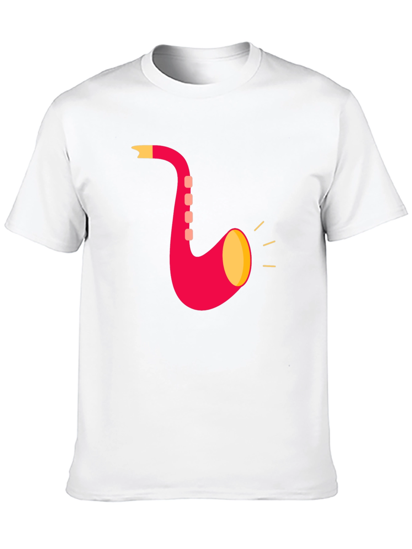 Saxophone Graphic T-Shirt - Black Cotton Tee