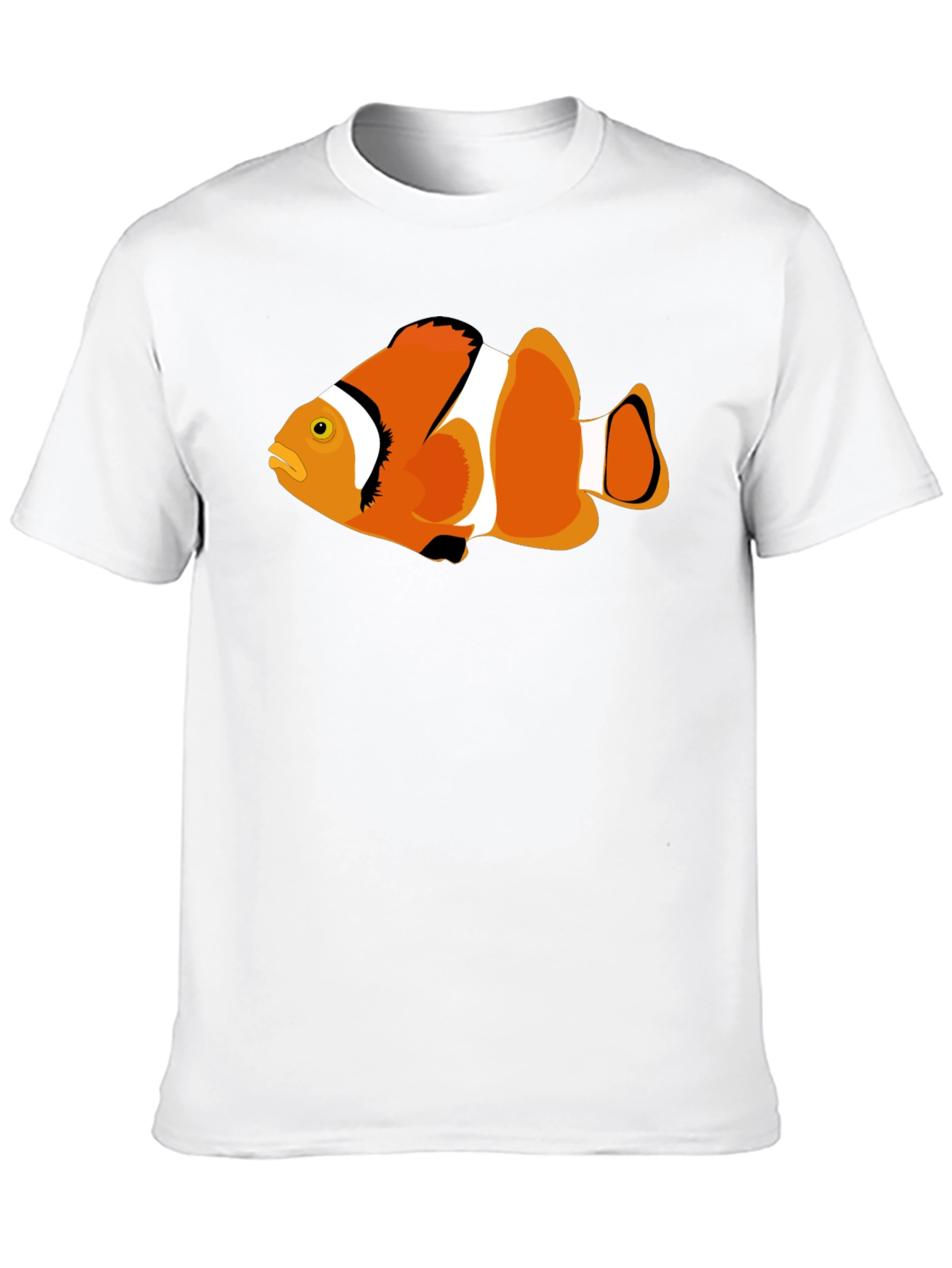 Clownfish Graphic Tee - Black Cotton T-Shirt