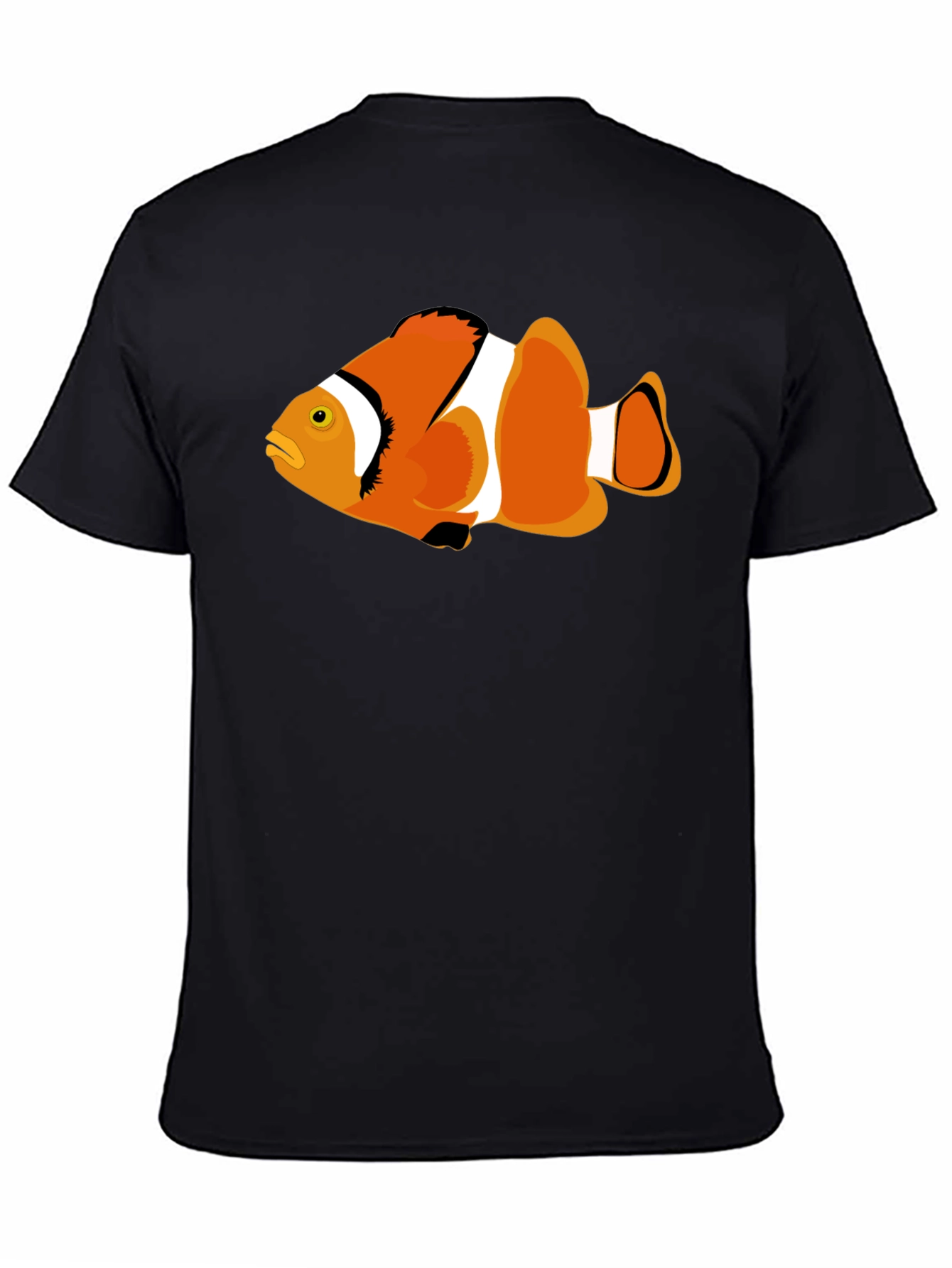 Clownfish Graphic Tee - Black Cotton T-Shirt