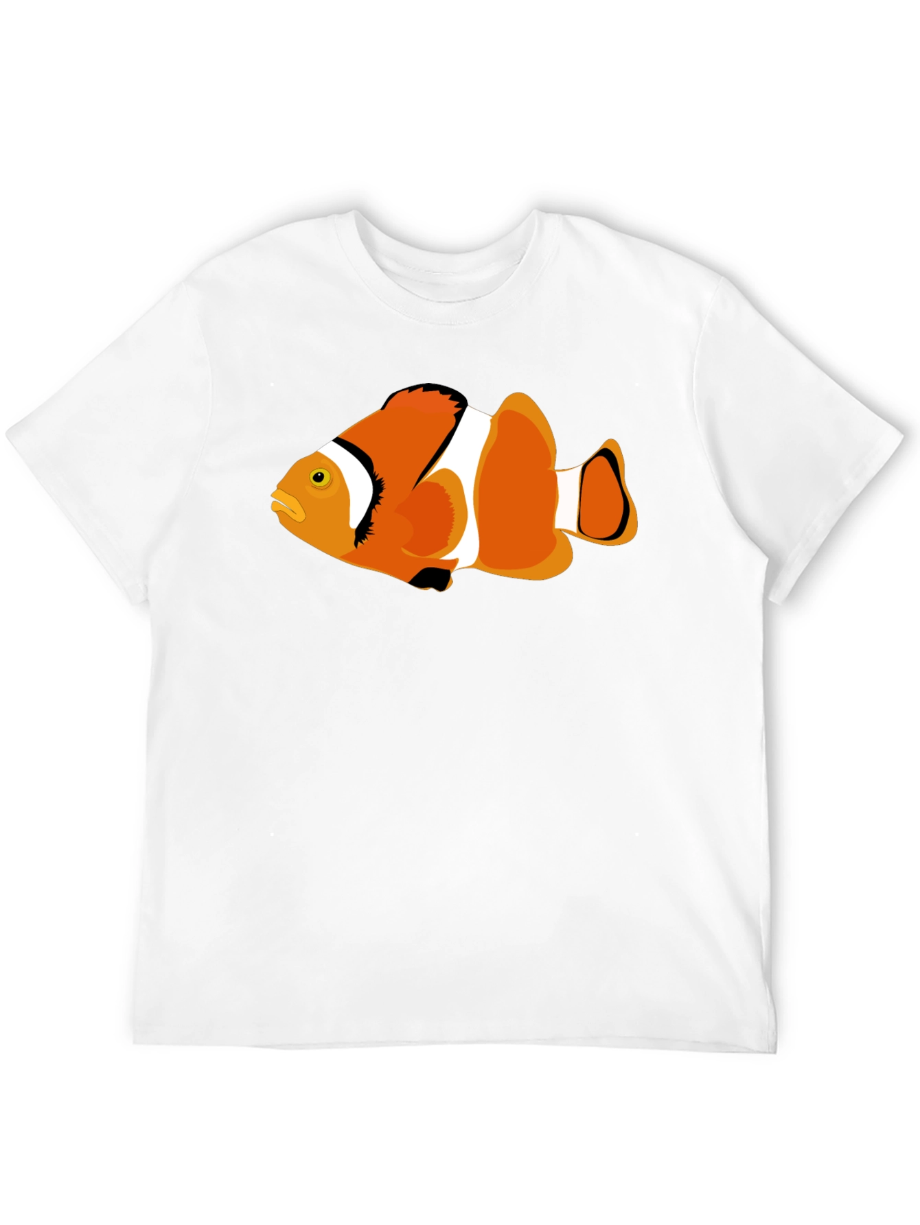 Clownfish Graphic Tee - Black Cotton T-Shirt