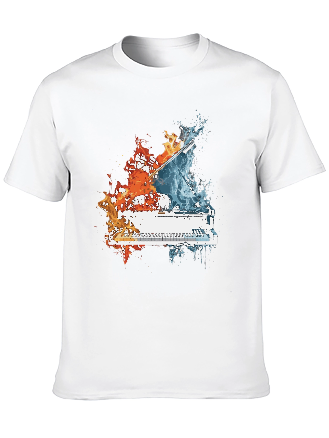 Fire and Water Piano T-Shirt