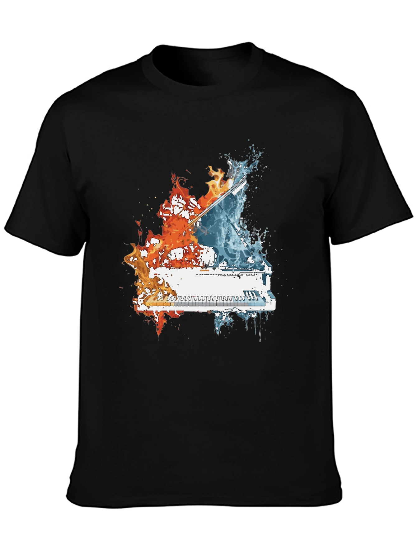 Fire and Water Piano T-Shirt