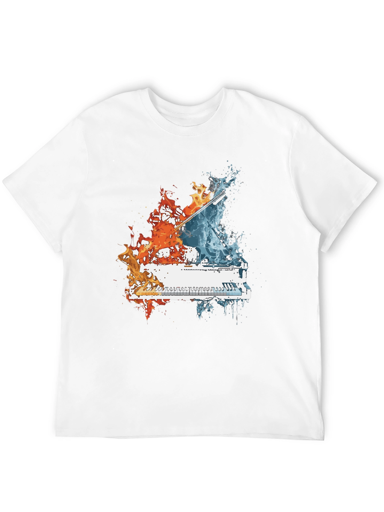 Fire and Water Piano T-Shirt