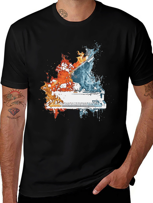 Fire and Water Piano T-Shirt