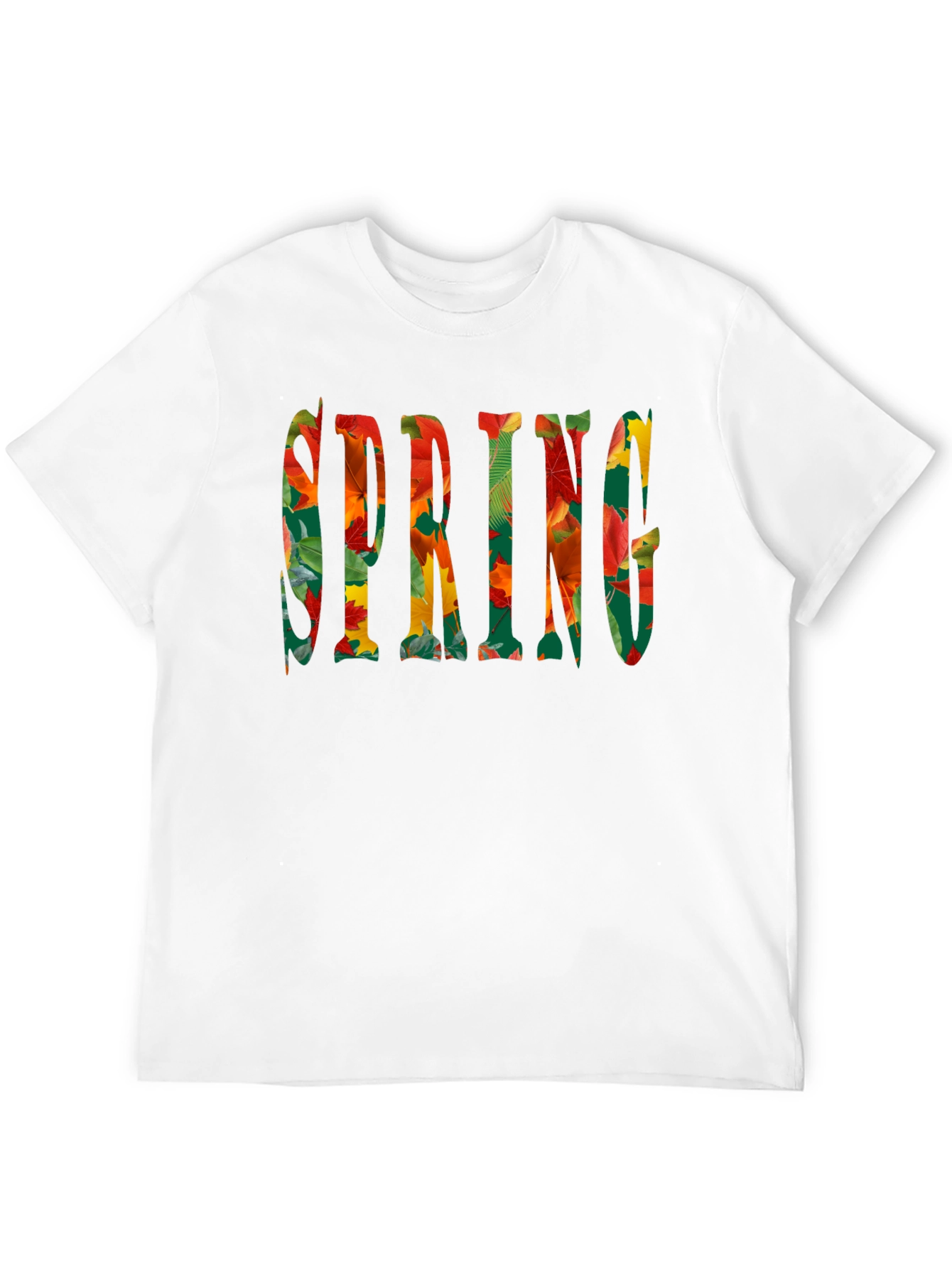 Spring Leaves T-Shirt - Mens Black Tee