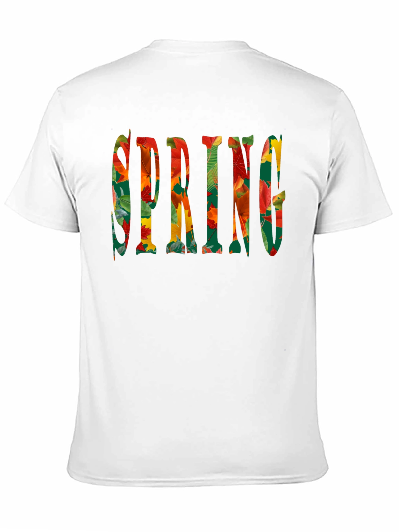 Spring Leaves T-Shirt - Mens Black Tee