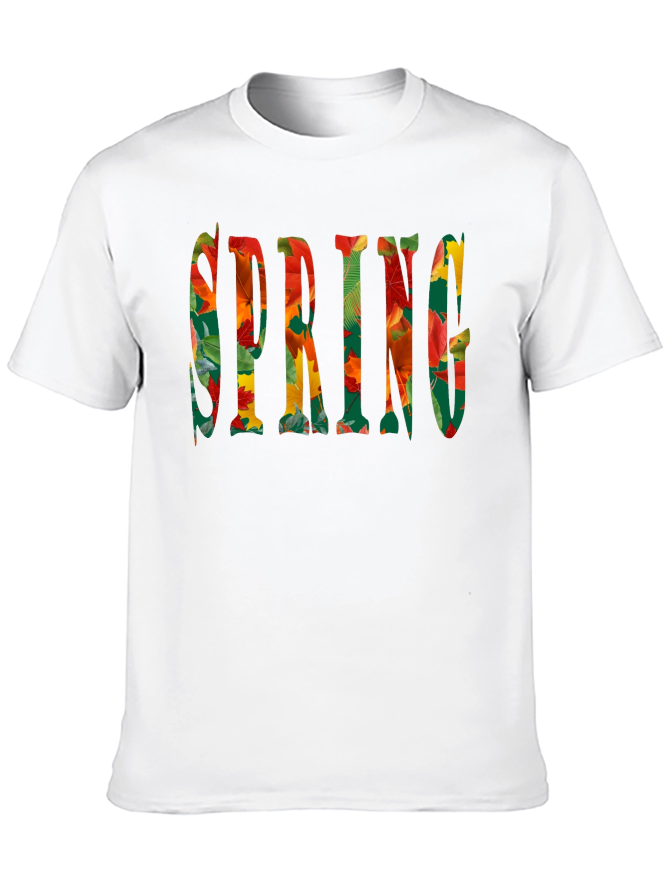 Spring Leaves T-Shirt - Mens Black Tee