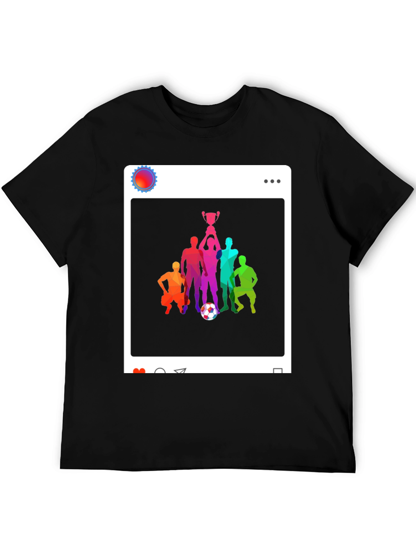 Soccer Team Victory Black T-Shirt