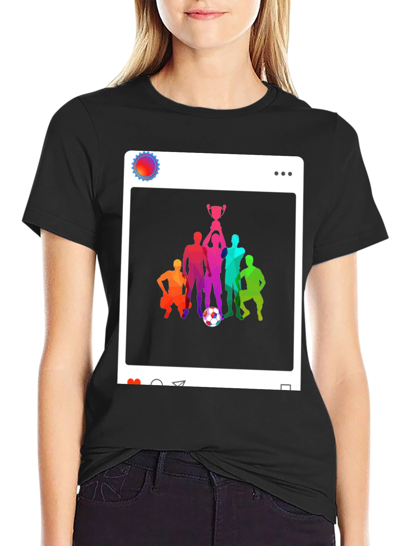 Soccer Team Victory Black T-Shirt