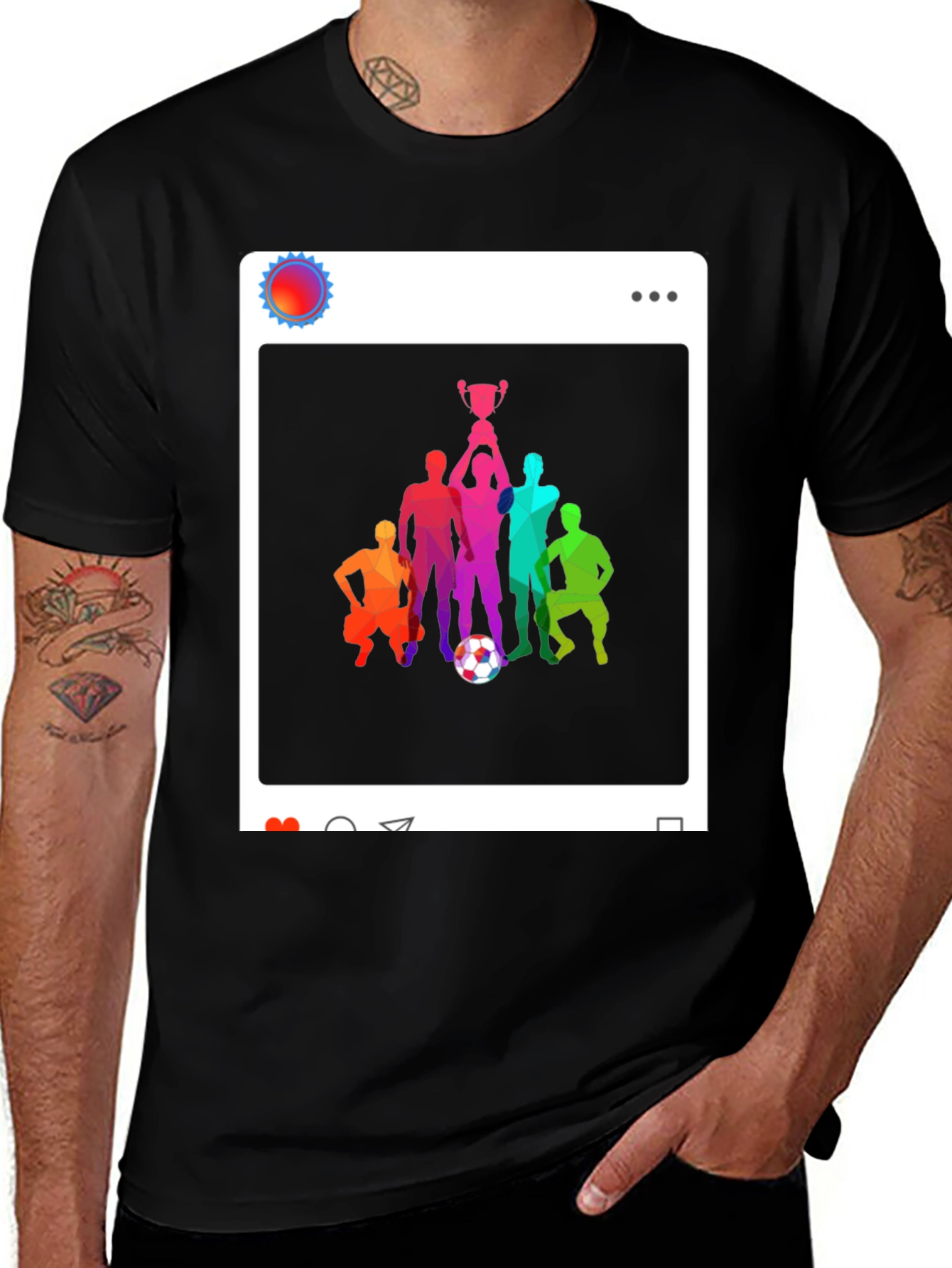 Soccer Team Victory Black T-Shirt